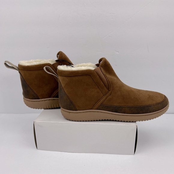 DEARFOAMS, MEN’S INDOOR/OUTDOOR WARM SLIPPERS, BROWN COLOR US SIZE 7-8, EU 40-41 - Picture 4 of 12